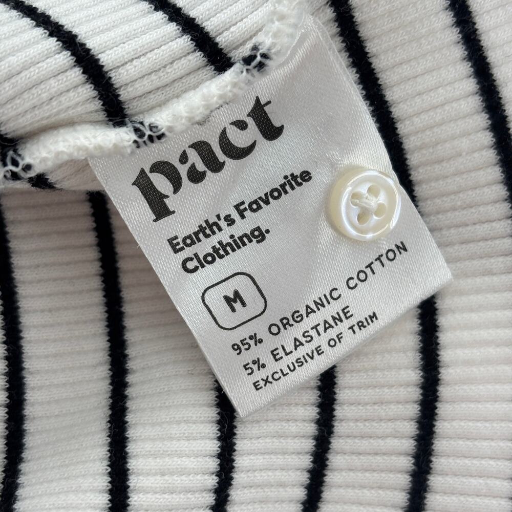 Pact Striped Favorite Rib Henley Long Sleeve Top - Picture 10 of 11
